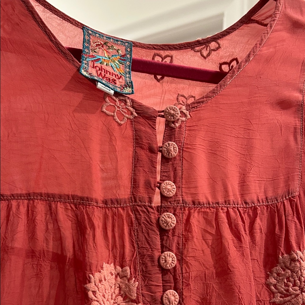 Vintage Johnny Was  Floral Button bohemian  Blouse. S - Picture 3 of 8